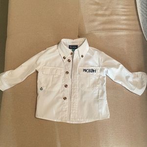 Prodoh White button up “fishing shirt”
